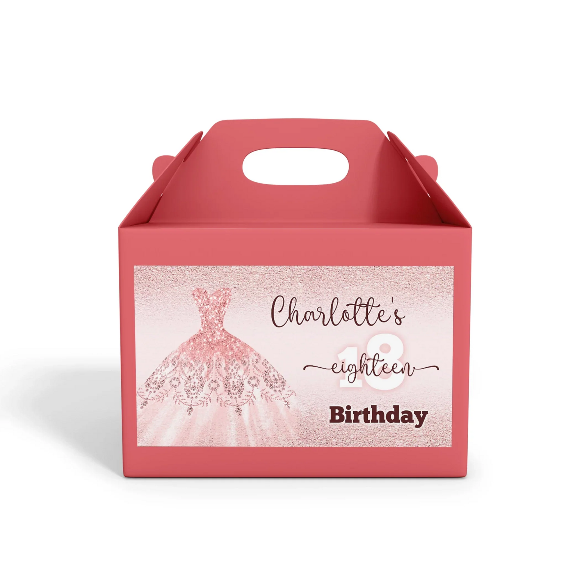 Rose Gold Treat Box Label printable treat box stickers for party favors and gift packaging