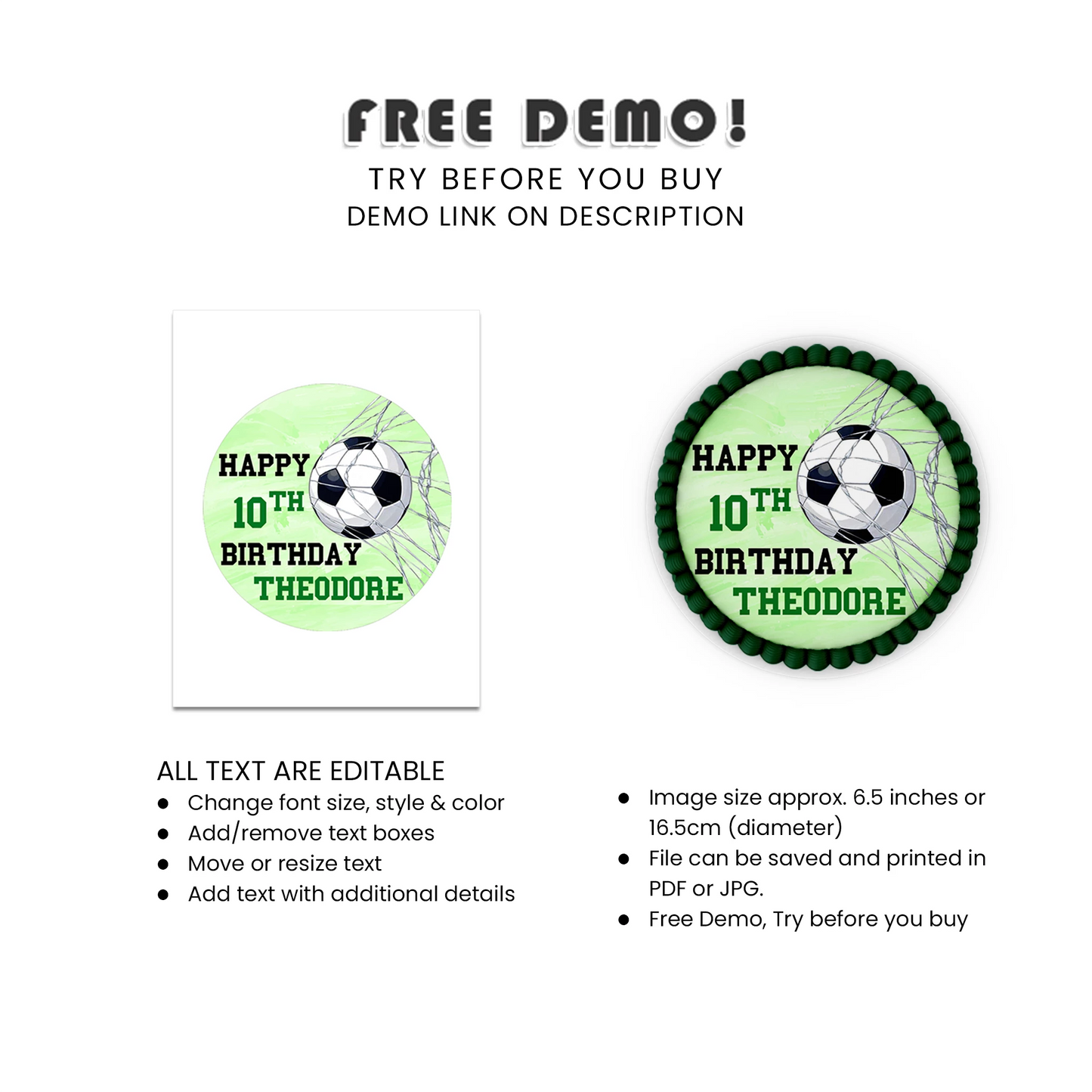 Soccer personalized icing sheet cake images edible party cake designs