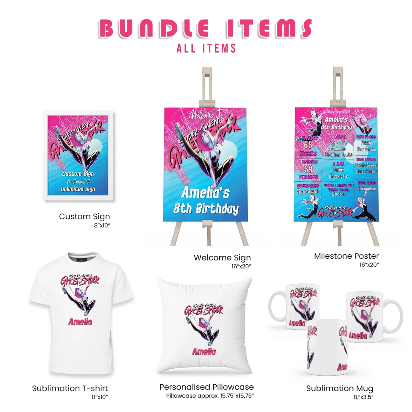 Buy Spider-Woman Personalized Party Pack Digital Template Bundle