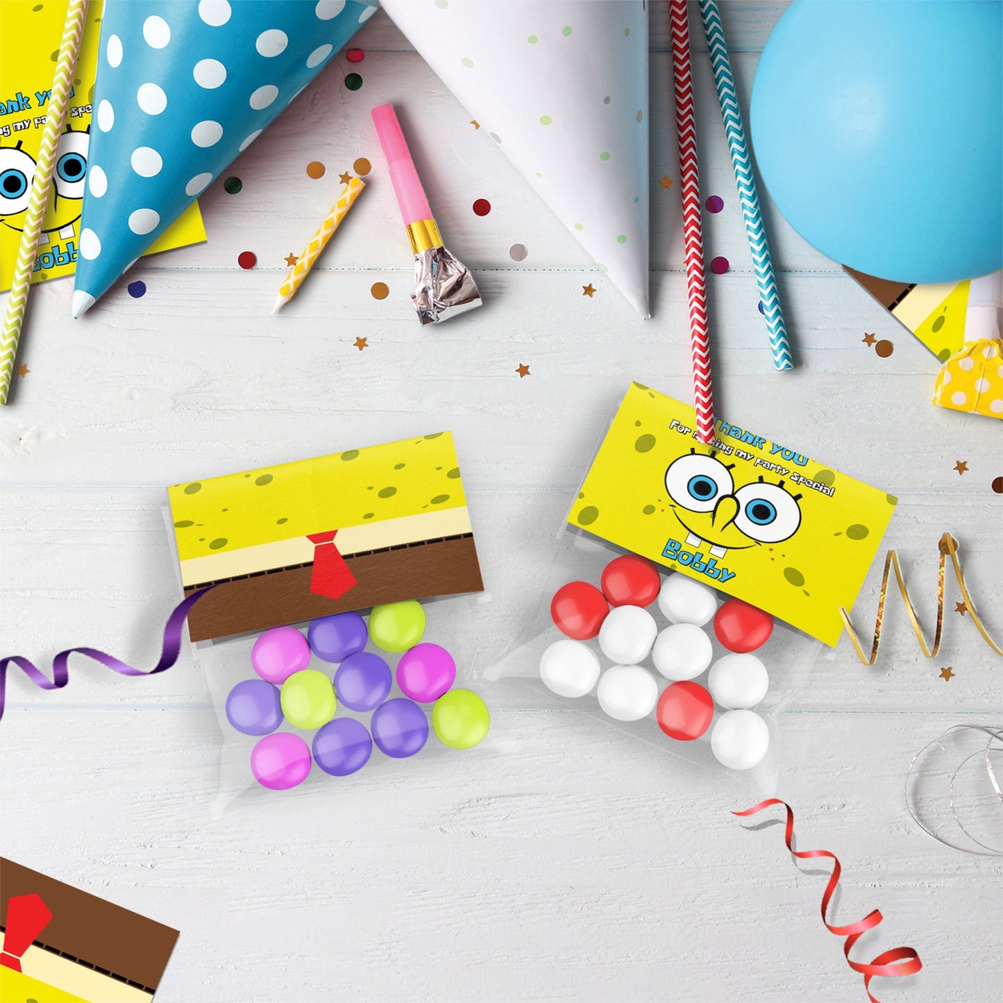 Spongebob SquarePants Birthday Decorations, Mr. Krabs Party Supplies, Patrick Star Themed, Spongebob Digital Template, Editable SpongeBob Image SVG PNG