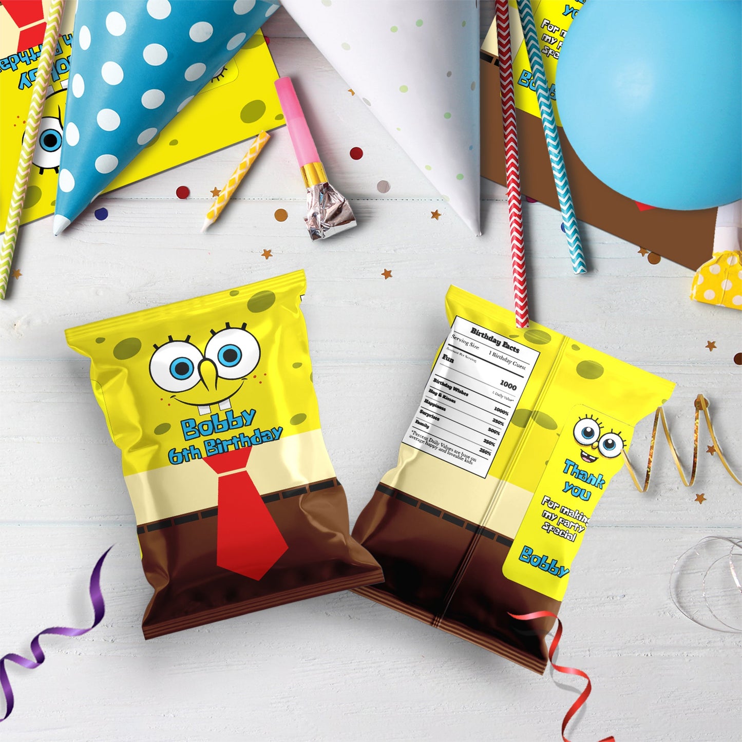 Spongebob SquarePants Birthday Decorations, Mr. Krabs Party Supplies, Patrick Star Themed, Spongebob Digital Template, Editable SpongeBob Image SVG PNG