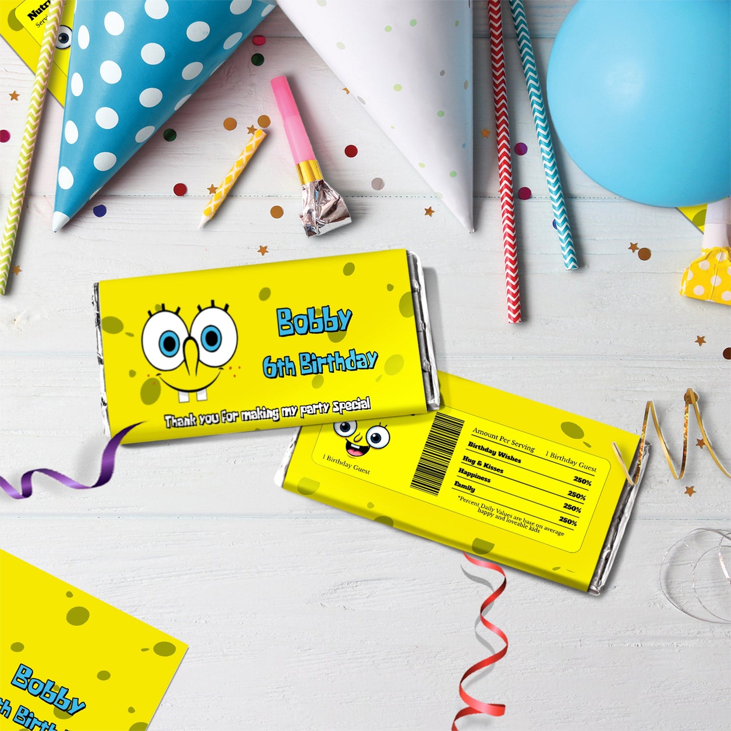 Spongebob SquarePants Birthday Decorations, Mr. Krabs Party Supplies, Patrick Star Themed, Spongebob Digital Template, Editable SpongeBob Image SVG PNG