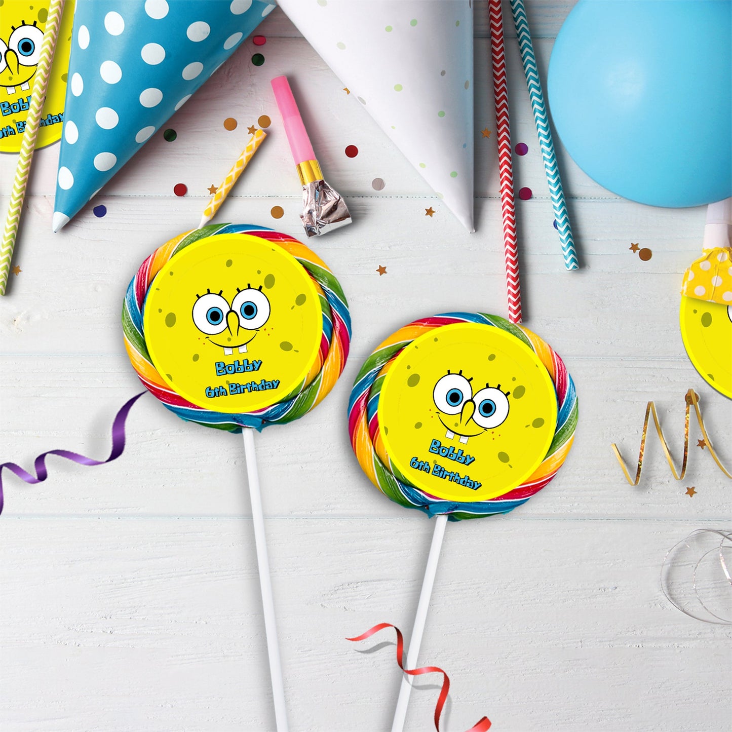Spongebob SquarePants Birthday Decorations, Mr. Krabs Party Supplies, Patrick Star Themed, Spongebob Digital Template, Editable SpongeBob Image SVG PNG