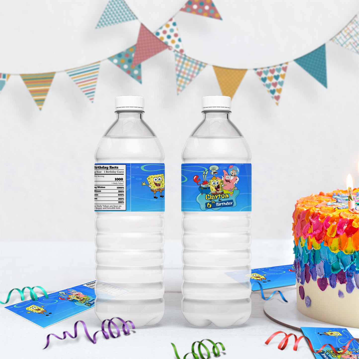 Spongebob SquarePants Birthday Decorations, Mr. Krabs Party Supplies, Patrick Star Themed, Spongebob Digital Template, Editable Spongebob Image SVG PNG