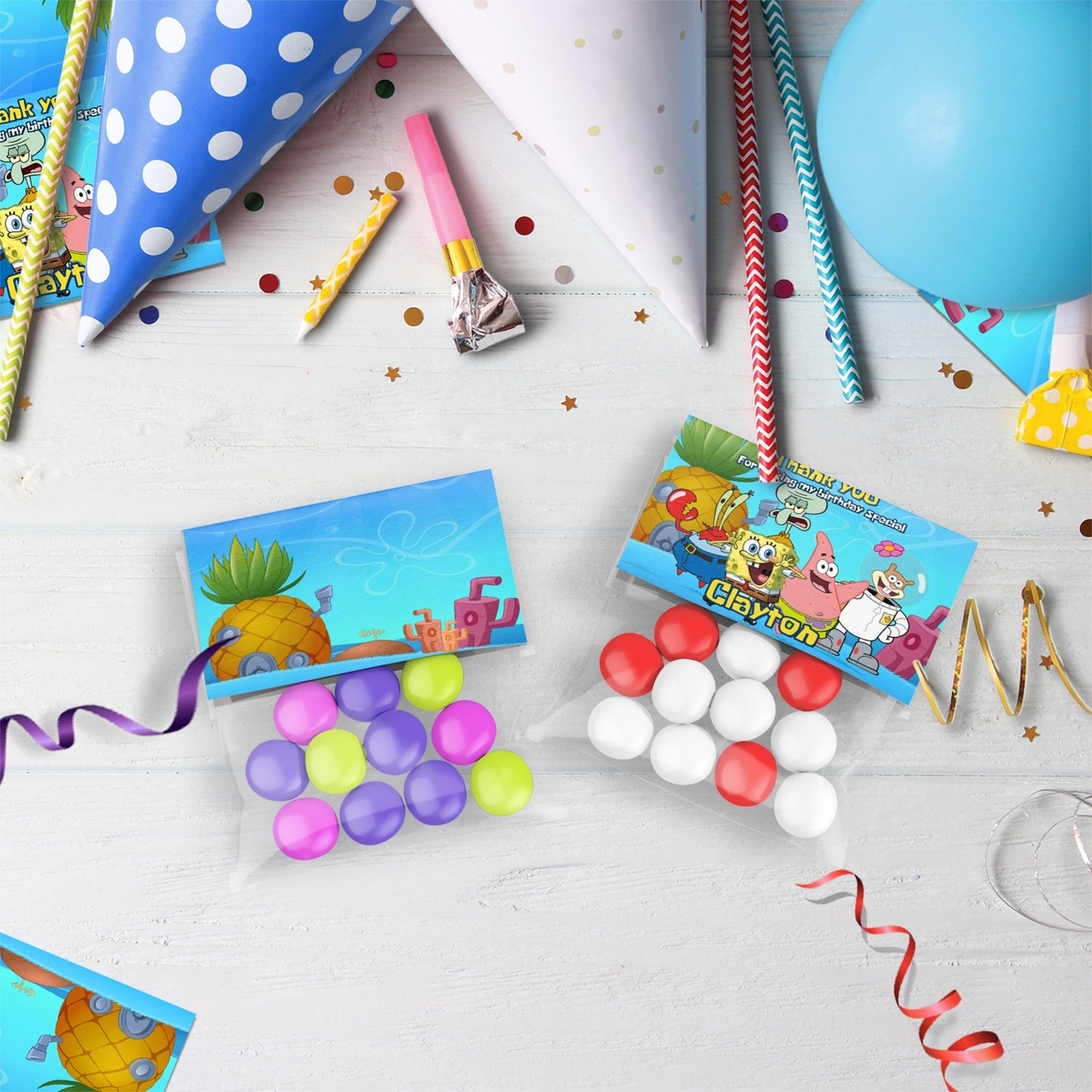 Spongebob SquarePants Birthday Decorations, Mr. Krabs Party Supplies, Patrick Star Themed, Spongebob Digital Template, Editable Spongebob Image SVG PNG