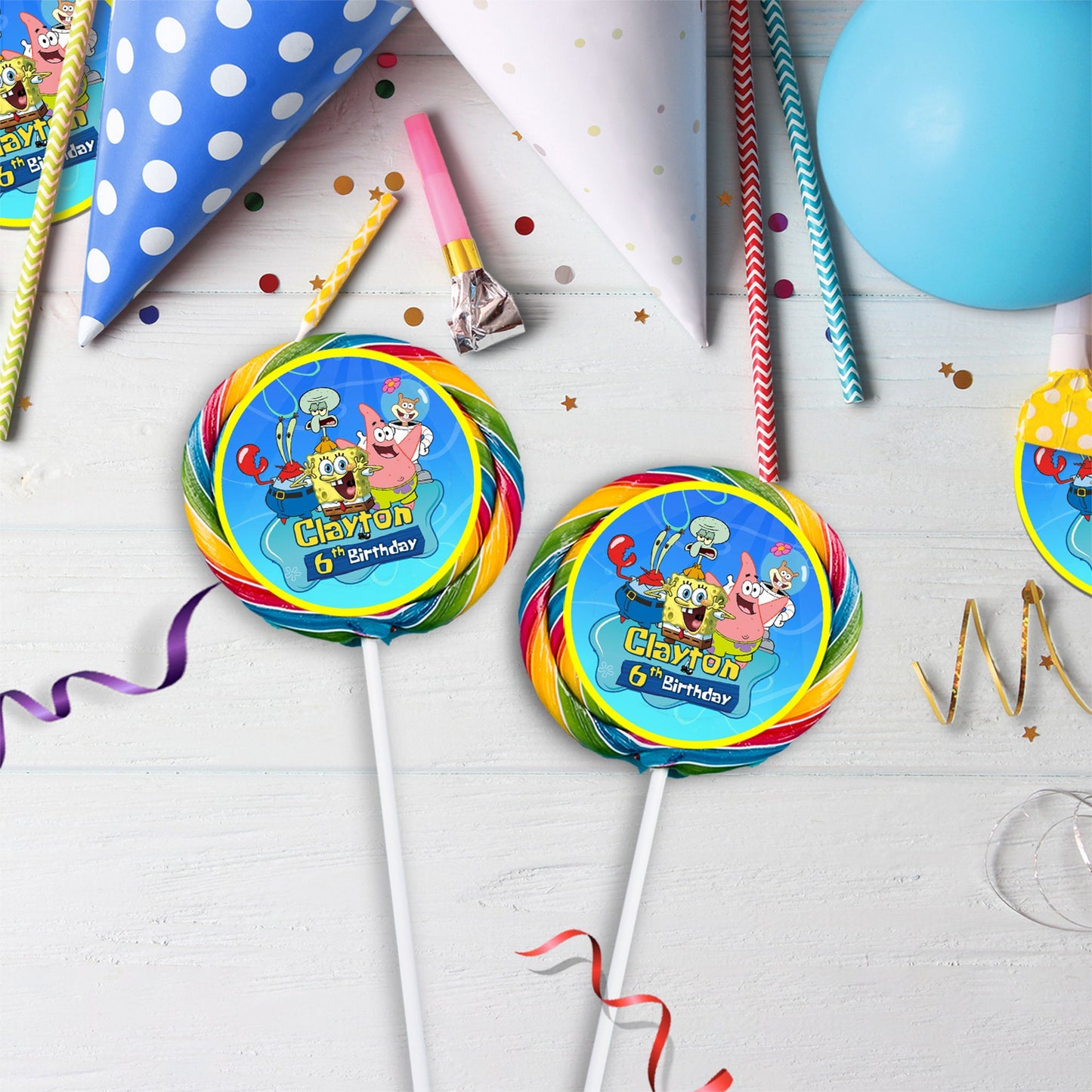 Spongebob SquarePants Birthday Decorations, Mr. Krabs Party Supplies, Patrick Star Themed, Spongebob Digital Template, Editable Spongebob Image SVG PNG