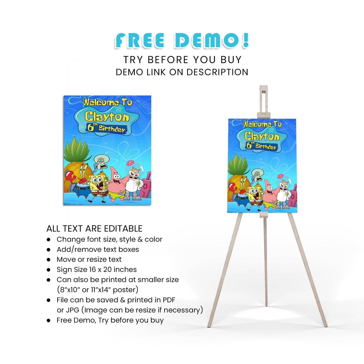 Greet Your Guests in Style with Spongebob Welcome Sign