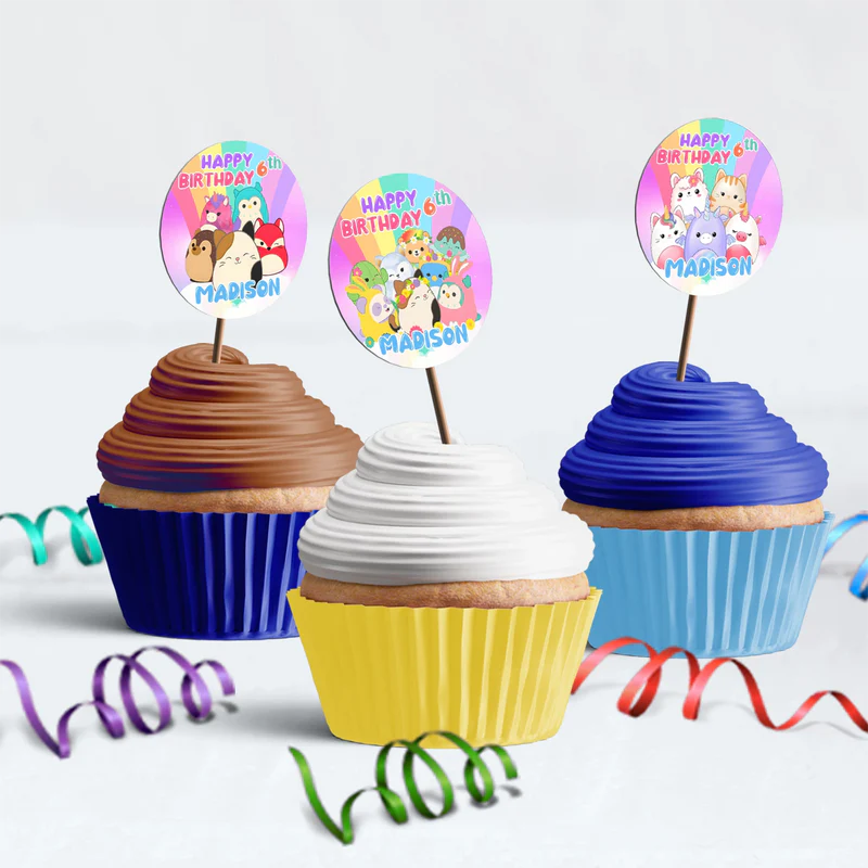 Squishmallows Birthday Decorations, Squishmallows Party Supplies, Squishmallows Themed, Squishmallows Digital Template, Editable Squishmallows Image SVG PNG