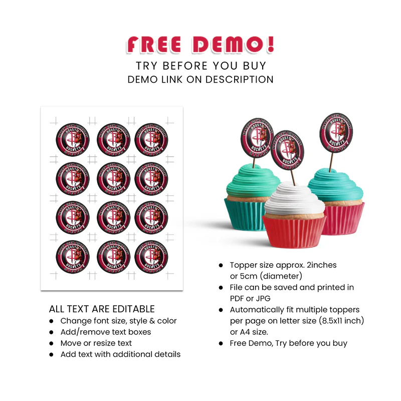 Steven Adams cupcake toppers with custom designs for sports-themed events