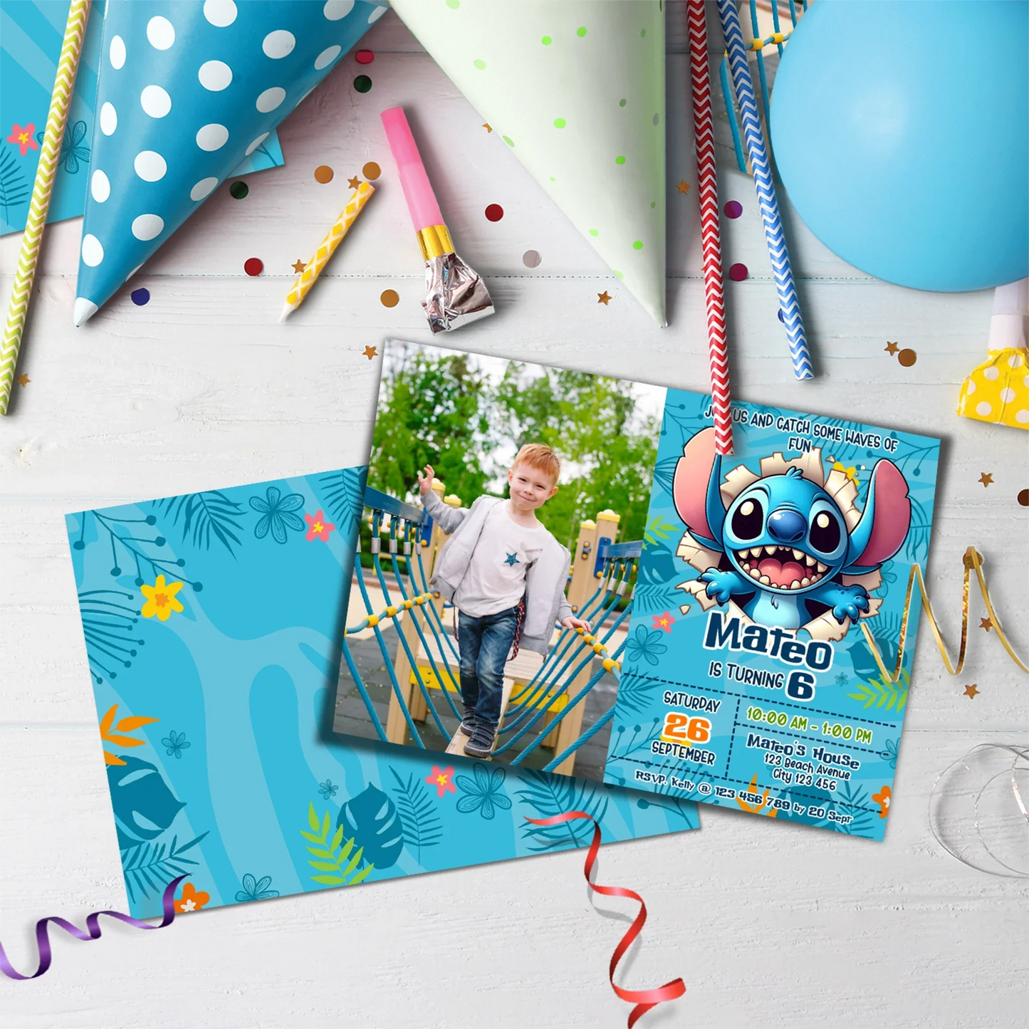 Lilo & Stitch Birthday Decorations, Disney Stitch Party Supplies, Stitch Birthday Themed, Stitch Movie Digital Template, Editable Stitch Image SVG PNG