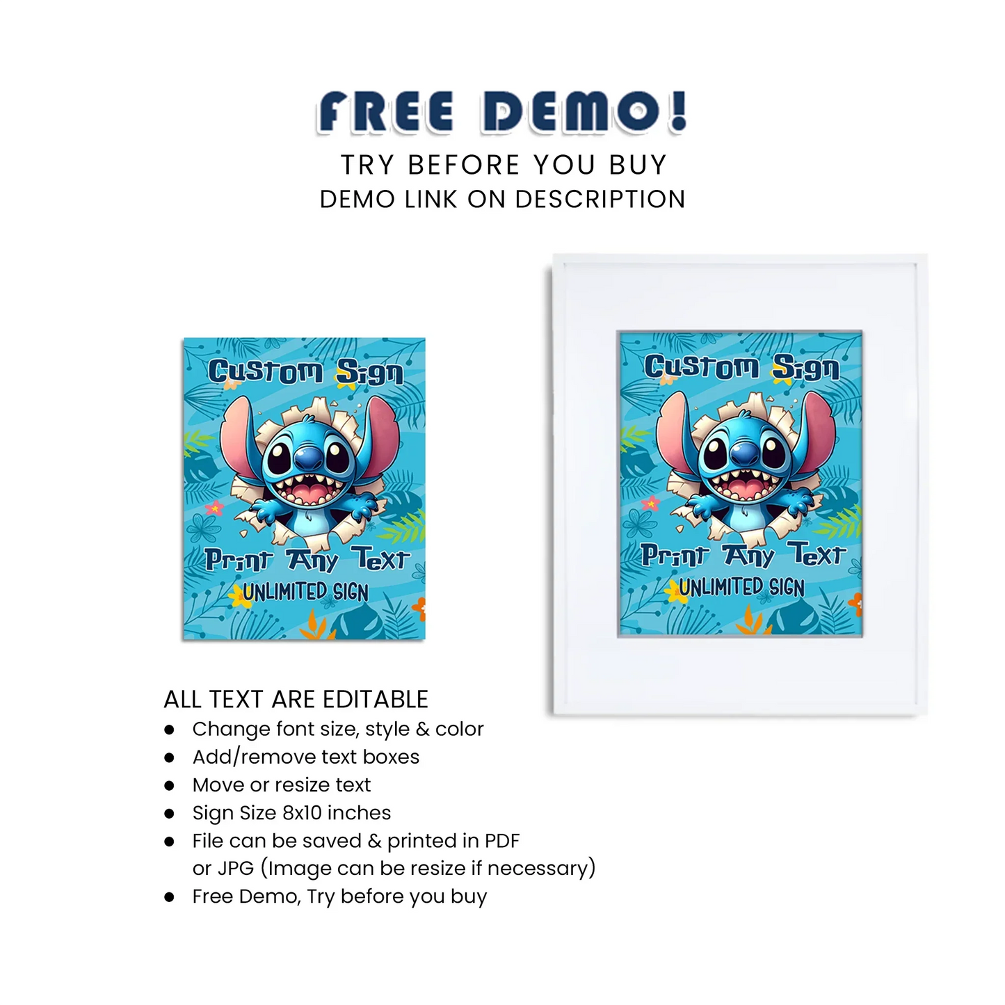 Stitch Personalized Custom Sign