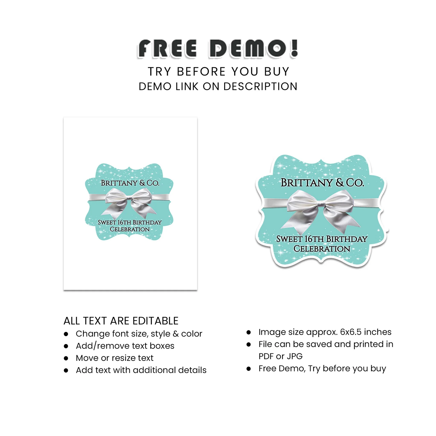 Tiffany & CO Inspired Personalized Cake Toppers Custom Luxury Decor