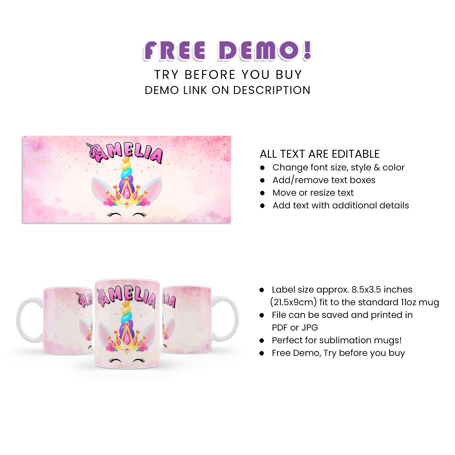 Unicorn Sublimation Mug for a Magical Morning