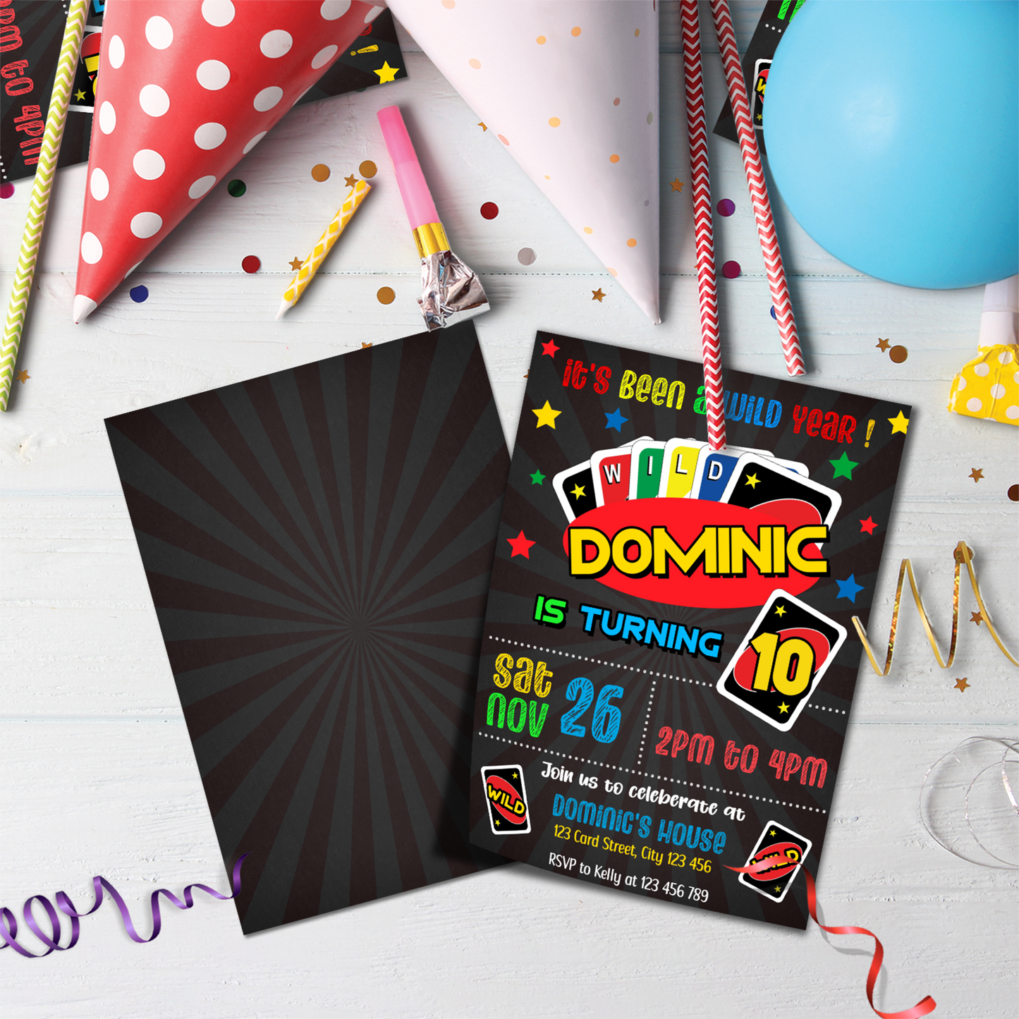 Uno Birthday Decorations, Uno Party Supplies, Uno, 1st Birthday, Uno SVG
