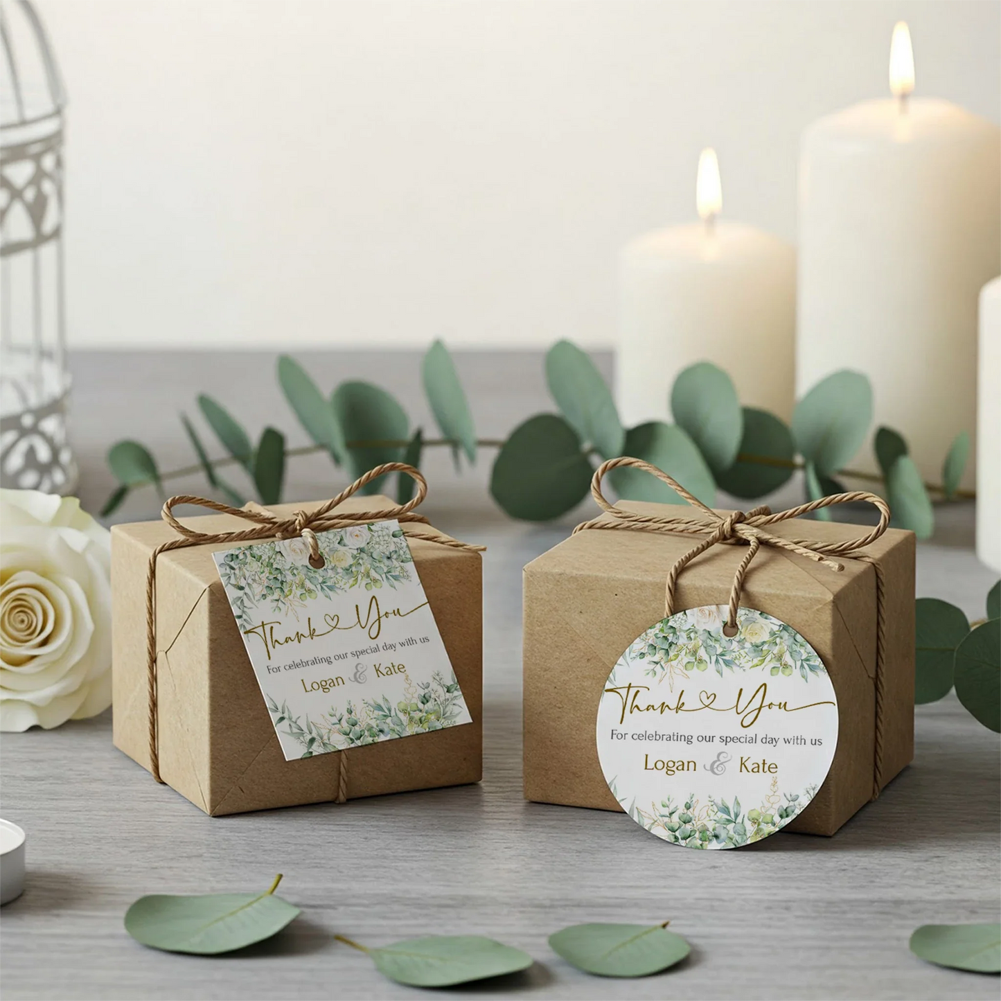 White Rose DIY Wedding, Floral Wedding Party Supplies, Eucalyptus Leaves Themed, DIY Wedding Digital Template, Editable White Rose and Eucalyptus Leaves Image SVG PNG