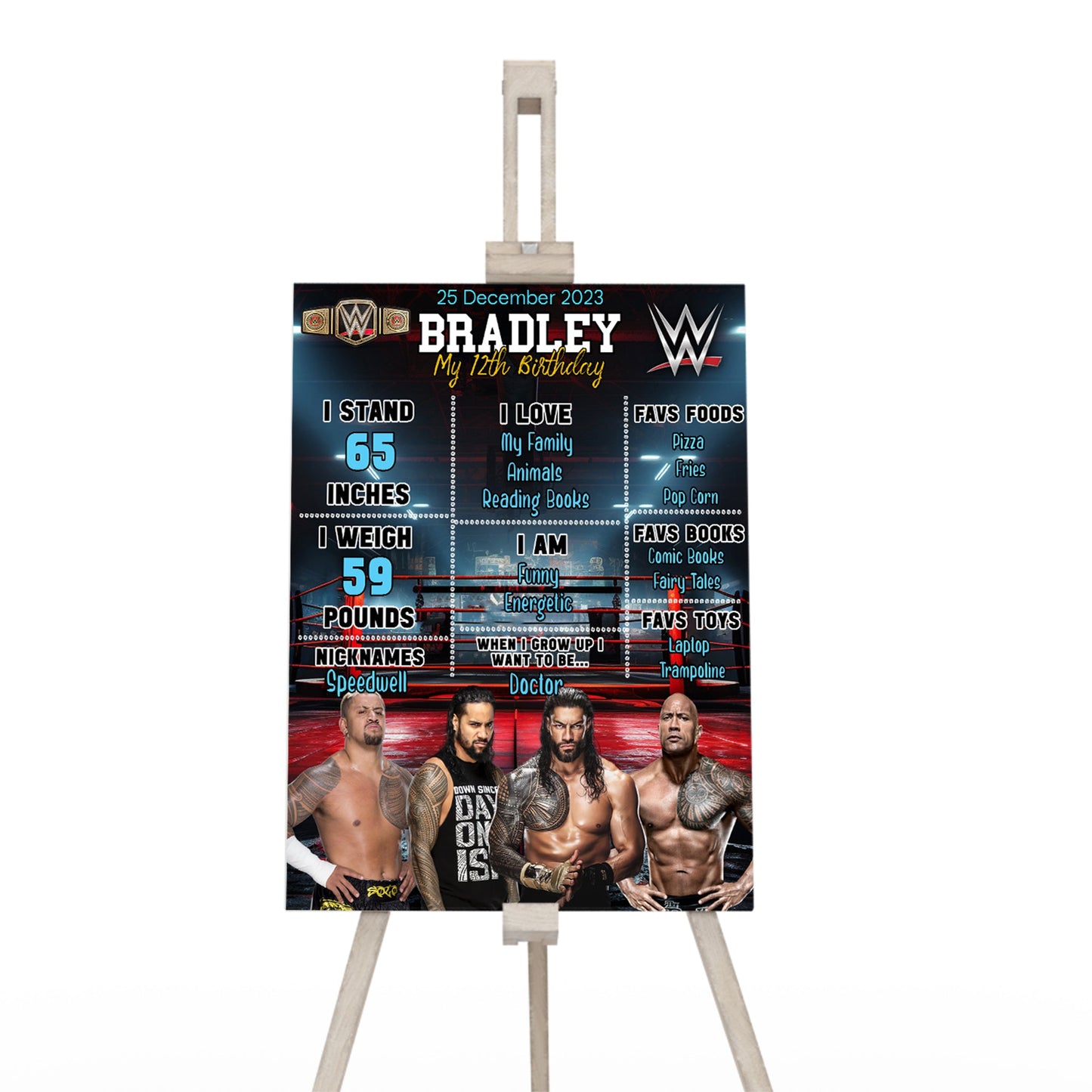WWE The Bloodline themed milestone poster
