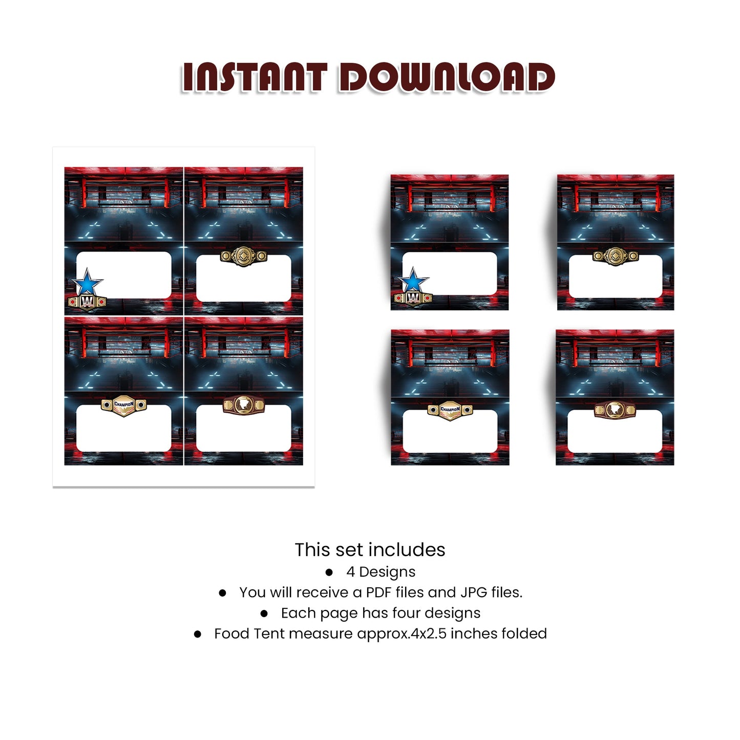 Birthday Mania Food Cards - Make Your Food Stand Out