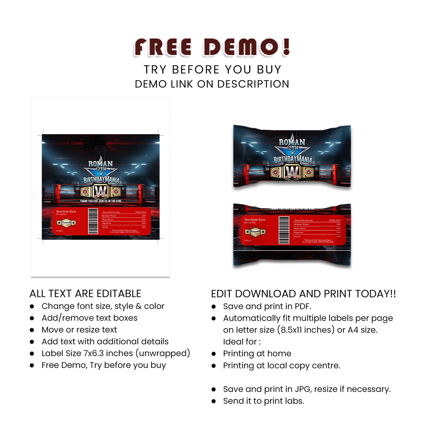 Birthday Mania Skittles Label - Make Your Skittles Stand Out