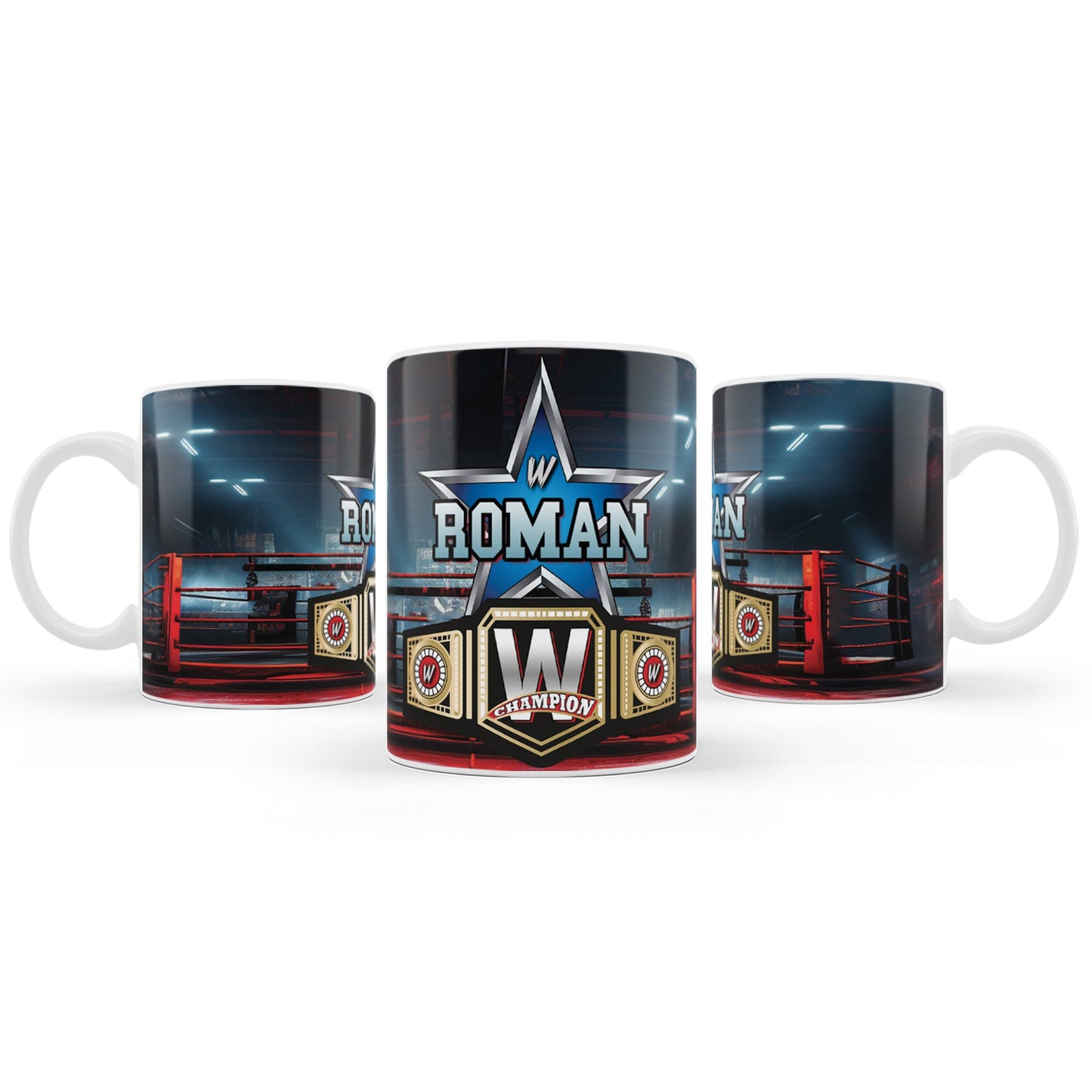 WWE Birthday Mania themed sublimation mug