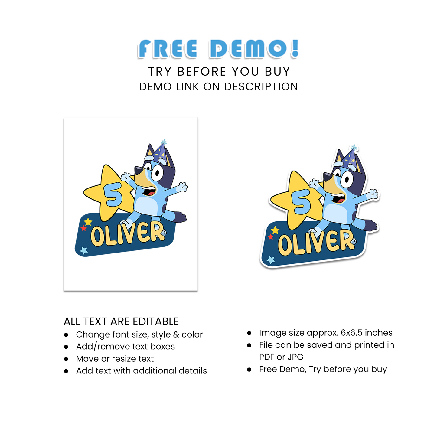 Bluey Personalized Cake Toppers : Add a Touch of Fun to Your Celebration