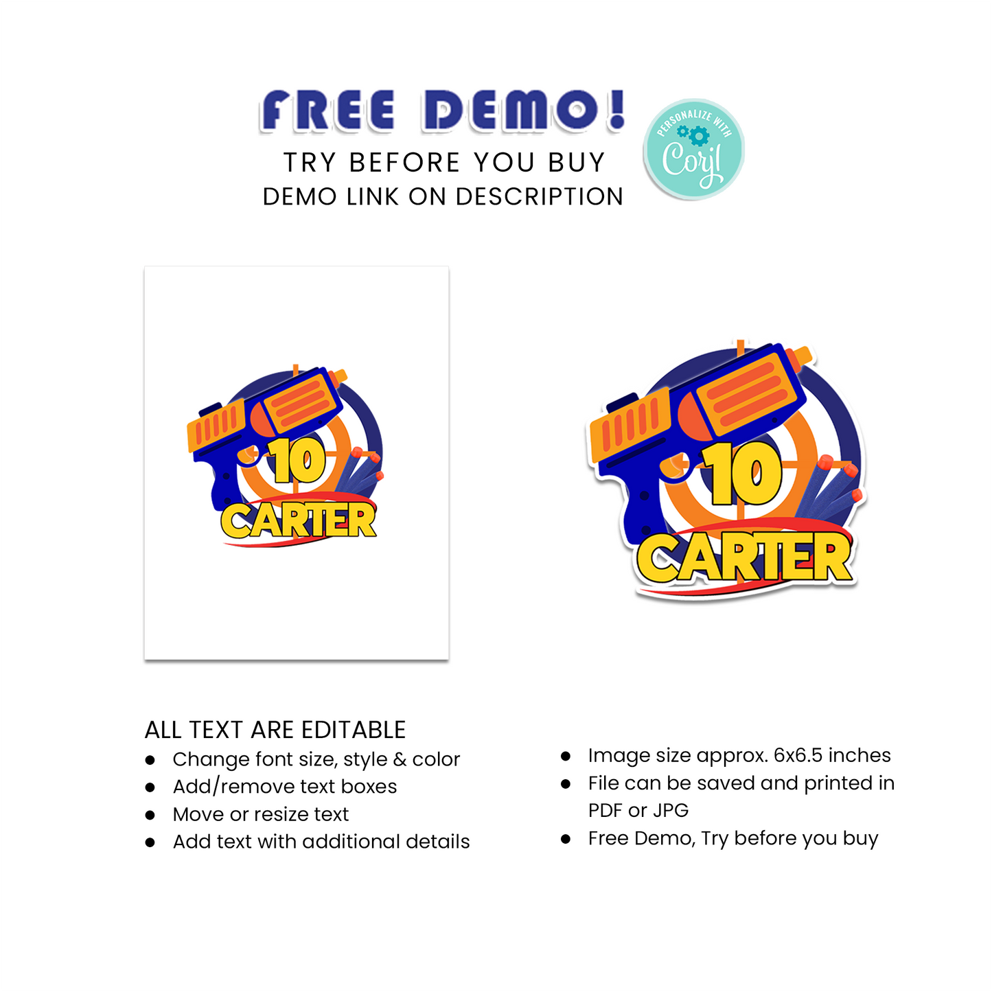 Make Your Party Pop: Dart Gun Personalized Cake Toppers for Unforgettable Celebrations