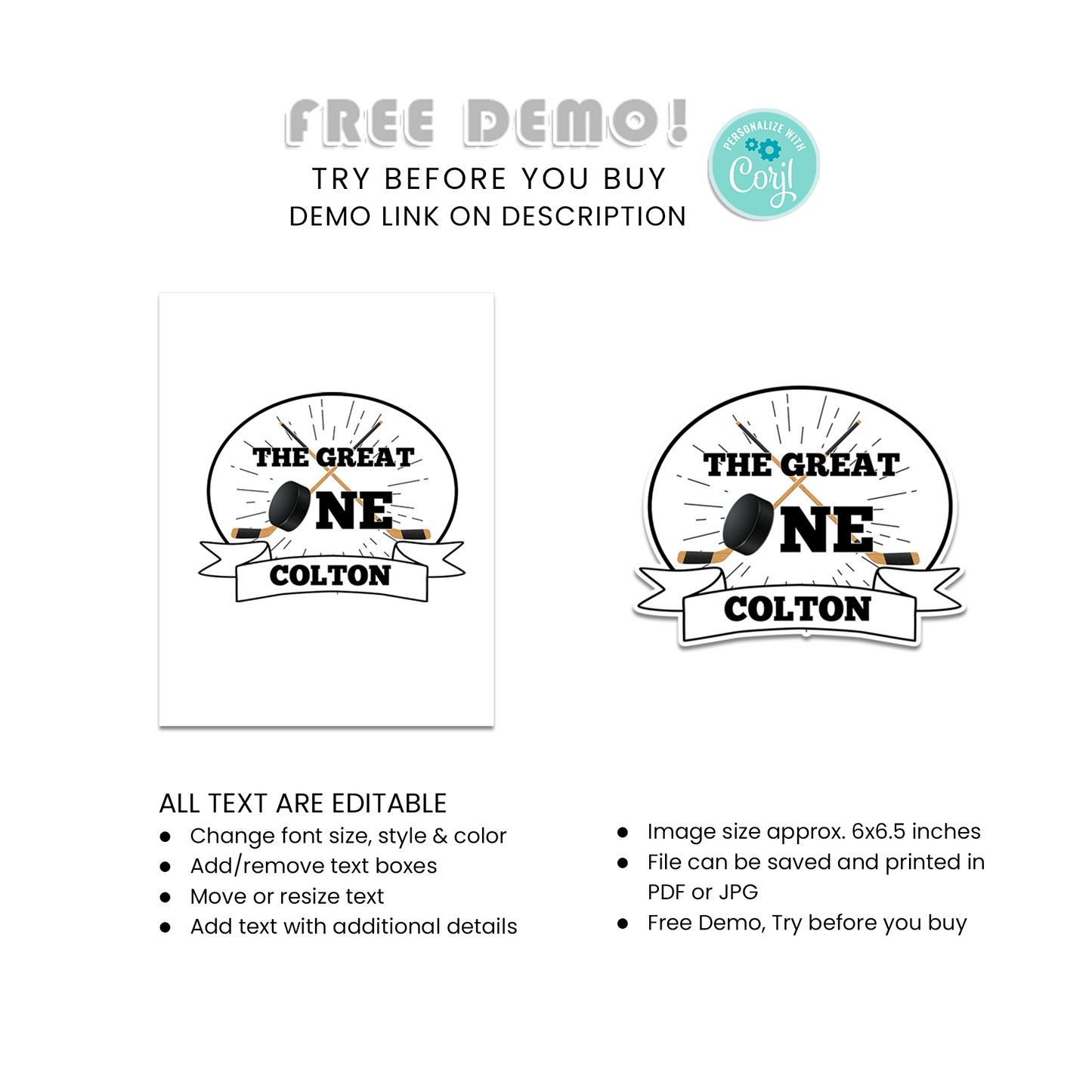 Celebrate with Personalized Hockey 1st Birthday Cake Toppers - Perfect for Your Little One’s Special Day