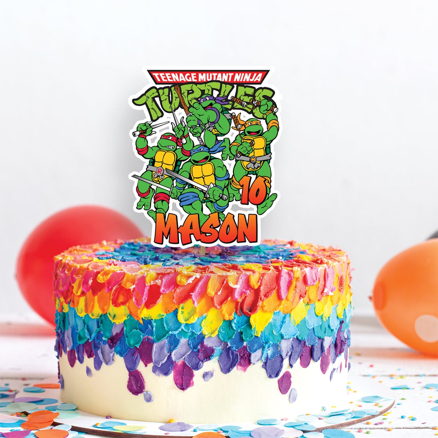Mutant Ninja Turtles Birthday Decorations, Ninja Turtles Party Supplies, TMNT, Leonardo, Donatello, Raphael and Michelangelo, Teenage Mutant Ninja Turtles SVG