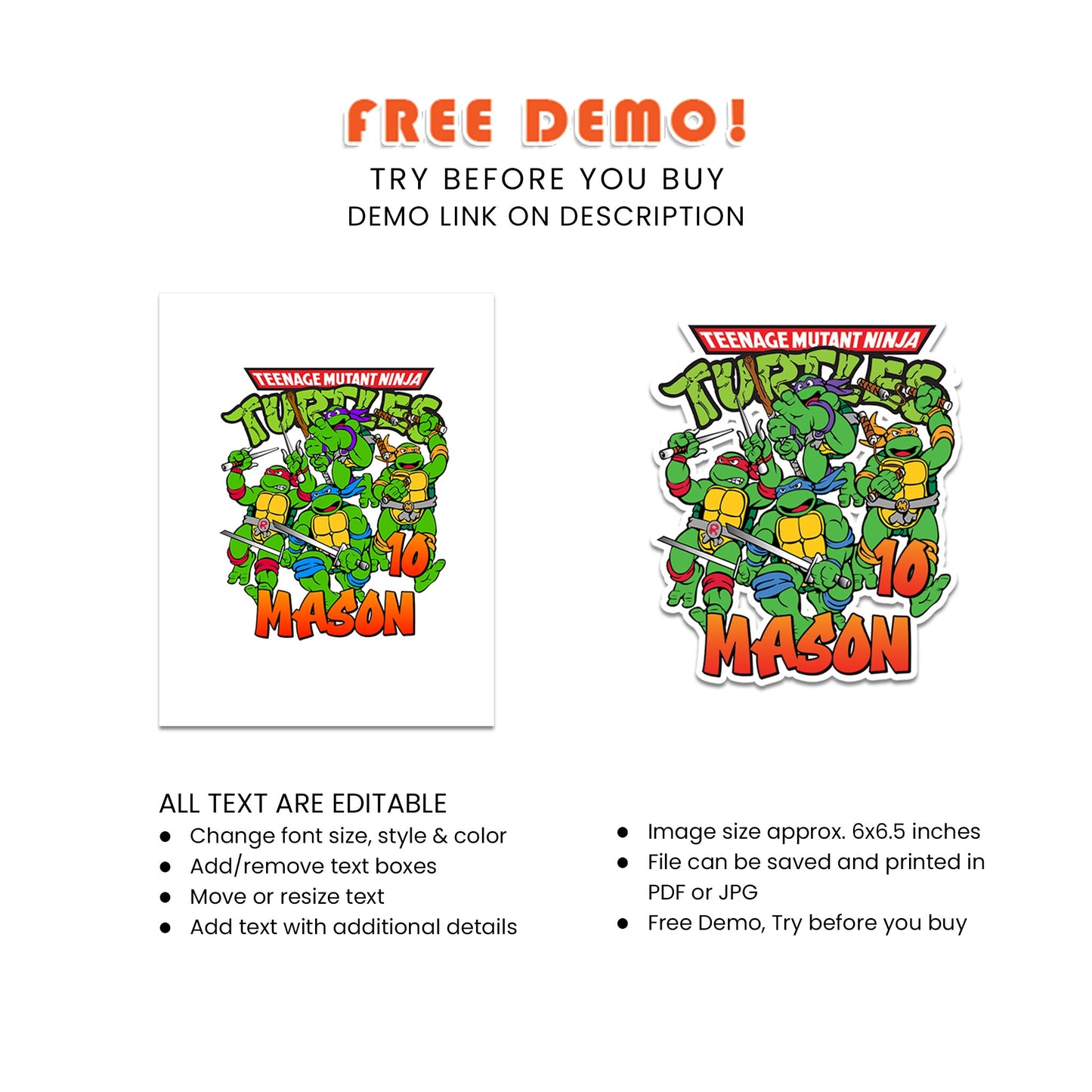 Personalized Teenage Mutant Ninja Turtles Cake Toppers for a Unique Birthday Celebration