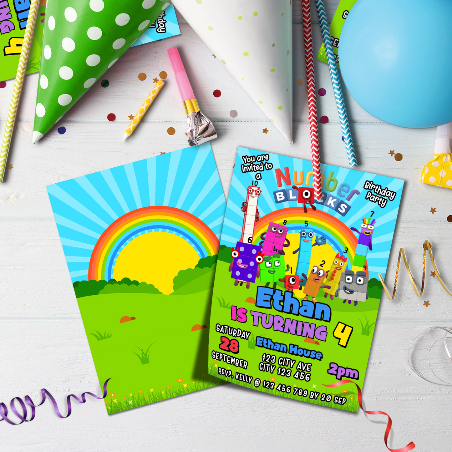 NumberBlocks Birthday Decorations, Learn to Count Party Supplies, Alphablocks World, Colorful Math for Kids, NumberBlocks SVG