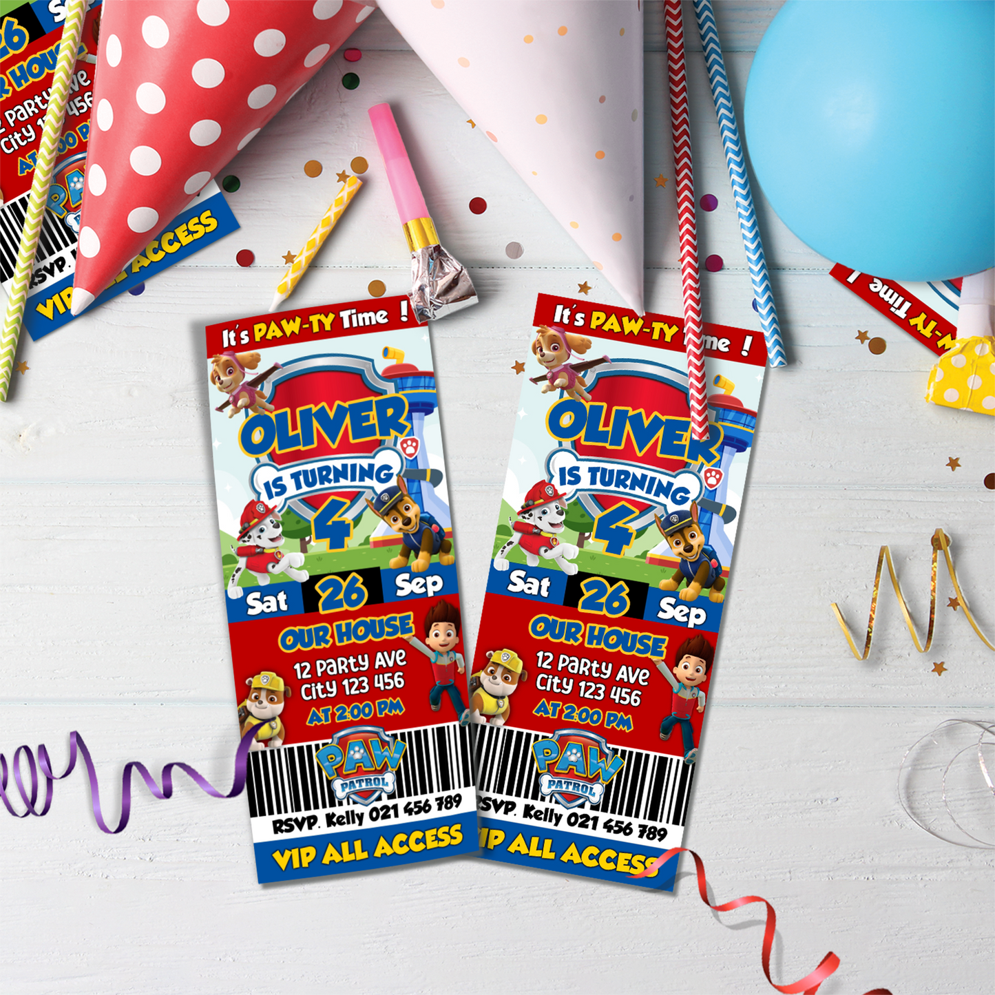 Paw Patrol Birthday Decorations, Puppies Party Supplies, Ryder, Marshall, Rubble, Rocky, Zuma, Skye, Paw Patrol SVG