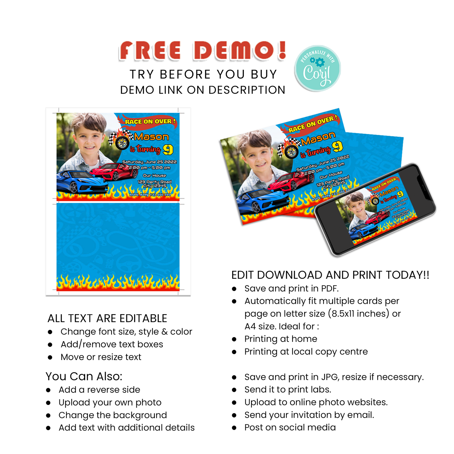 Unique and Memorable, Capture the Moment with Our Personalized Photo Card Invitations