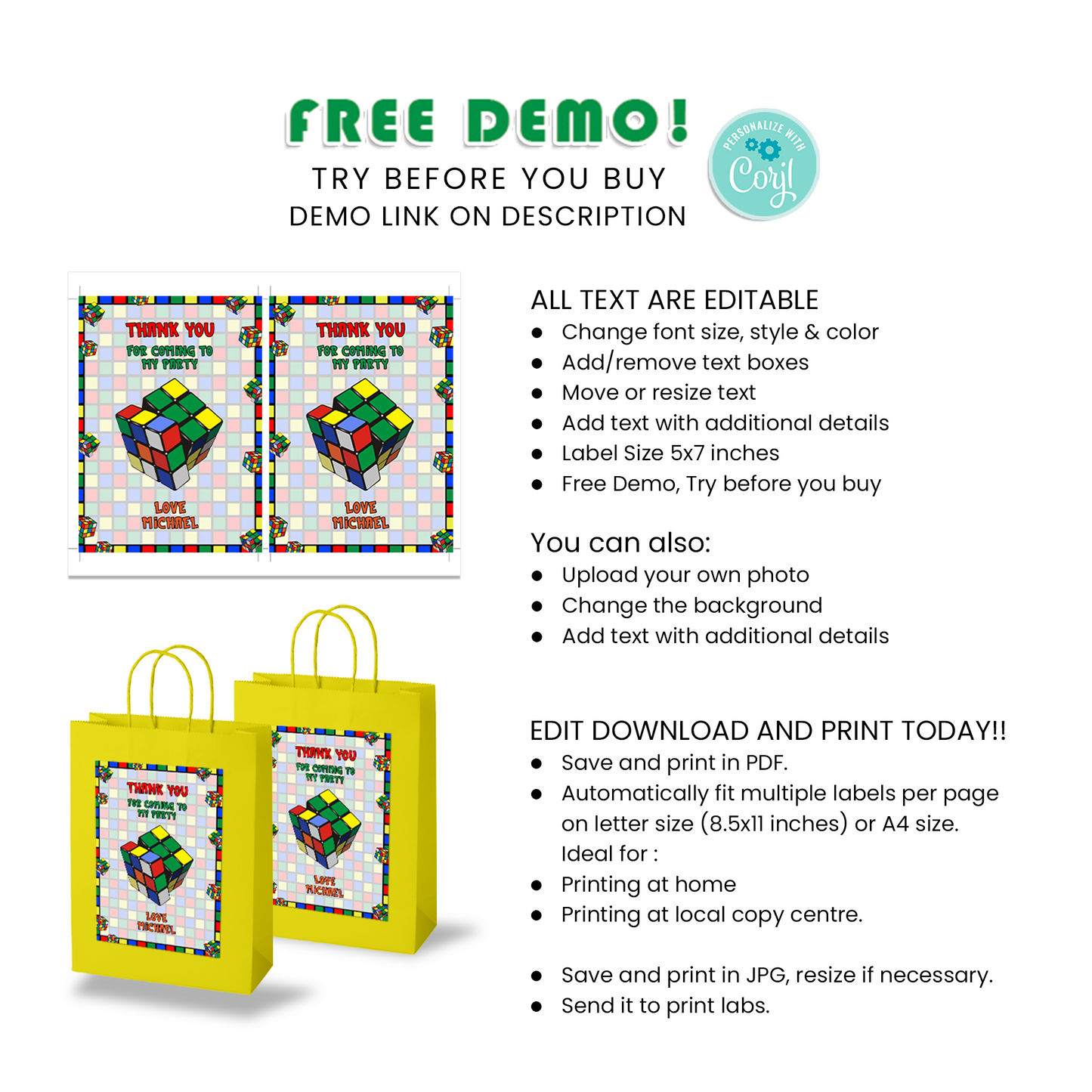Make Your Gifts Stand Out, Impress Your Guests with Our Gift Bag Label