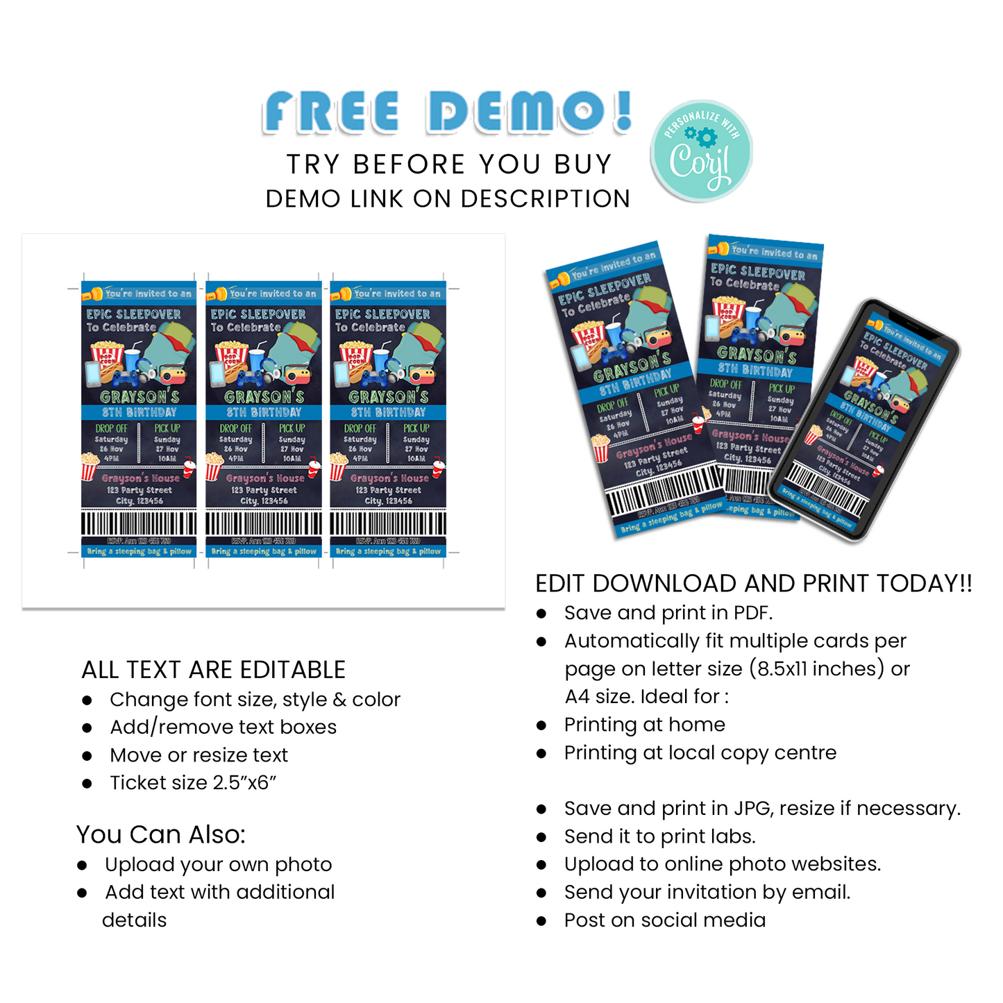 Sleepover Party: Step into a World of Fun with Our Your Golden Ticket to a Magical Time!