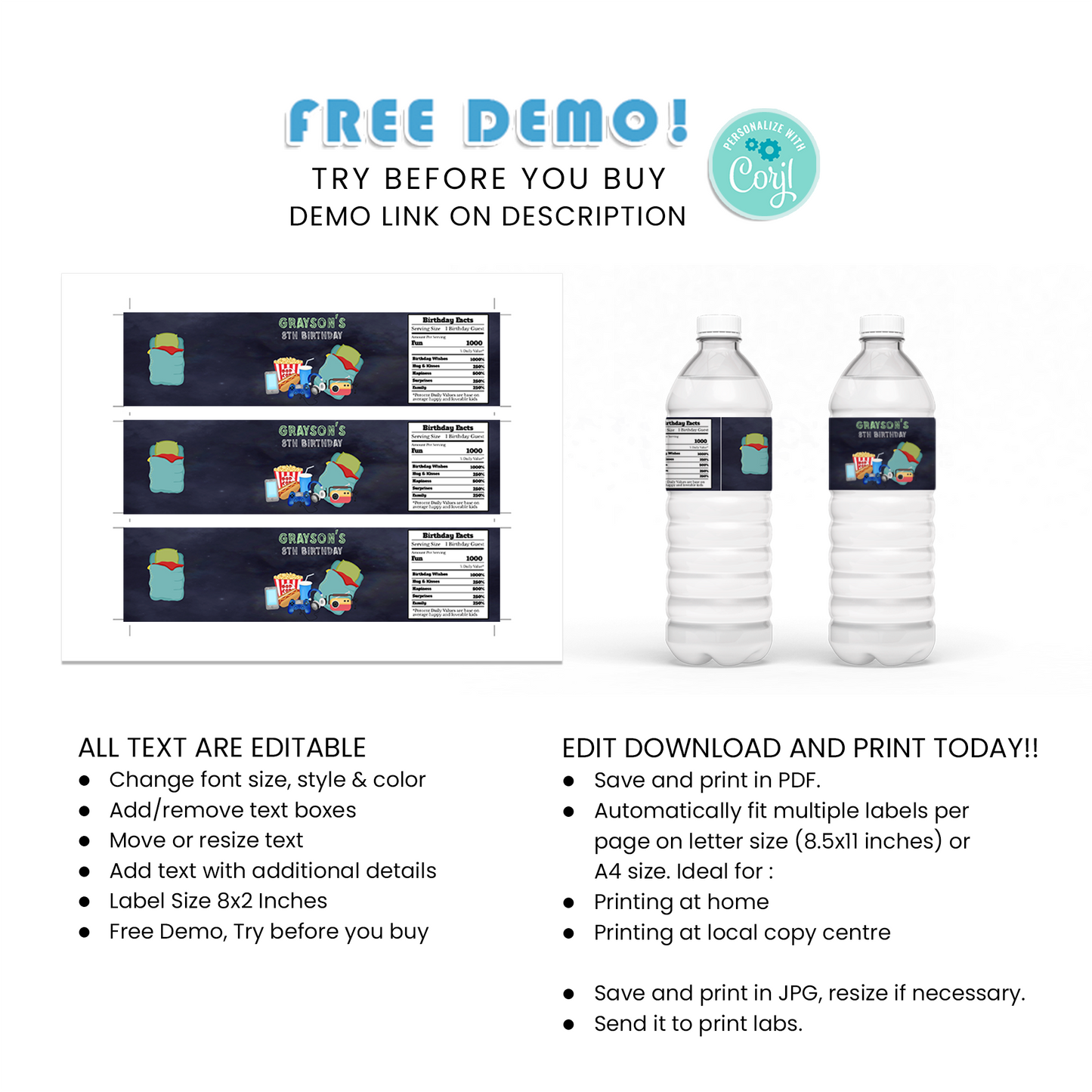 Sleepover Party: Stay Refreshed in Style! Discover our Customizable for Every Occasion and Theme.