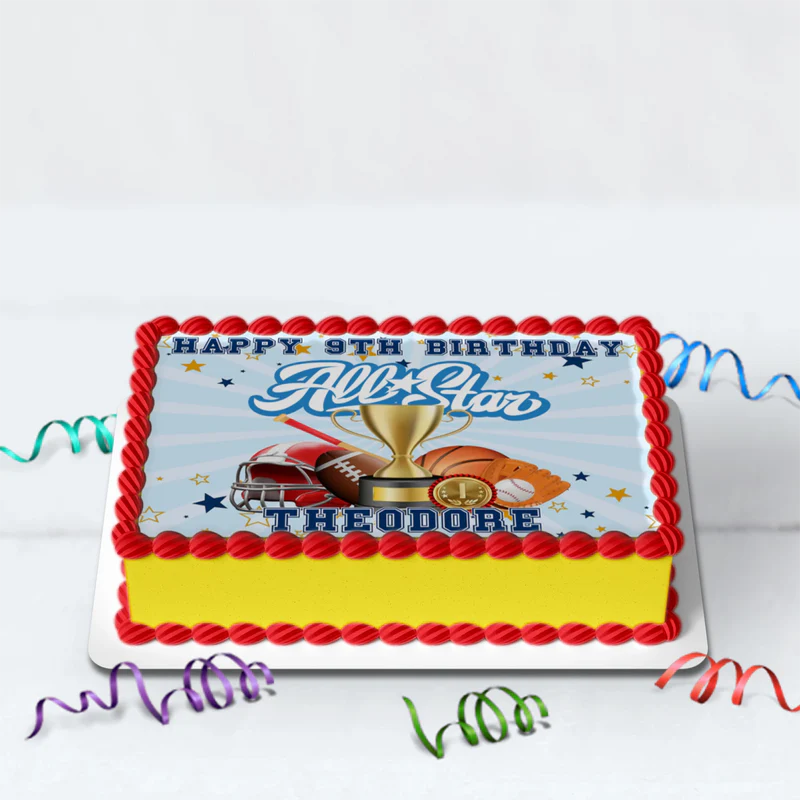 All Star Sports Birthday Decorations, MVP Sport Party Supplies, Sport Star Themed, All Star Digital Template, Editable All Star Sports Image SVG PNG