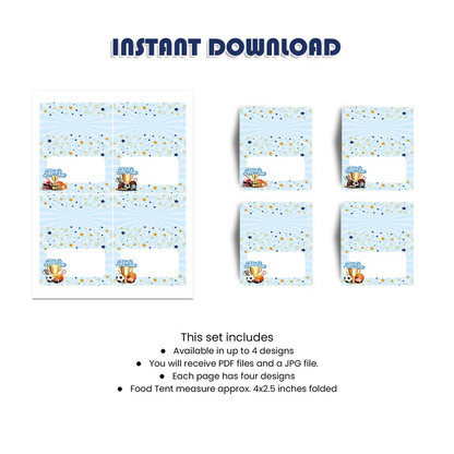 All Star Sports Food Cards Party Pack