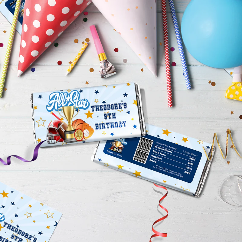 All Star Sports Birthday Decorations, MVP Sport Party Supplies, Sport Star Themed, All Star Digital Template, Editable All Star Sports Image SVG PNG