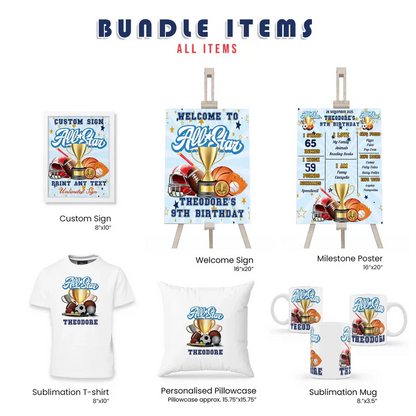 Buy All Star Sports Personalized Digital Party Pack Bundle