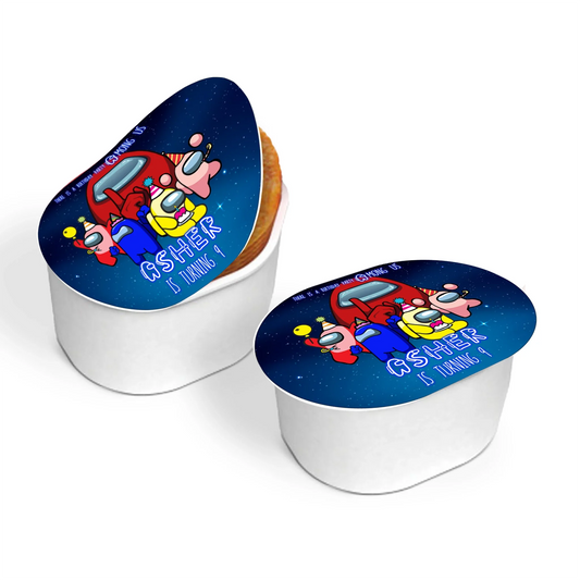 Among Us Mini Pringles Label with Personalized text and colorful designs