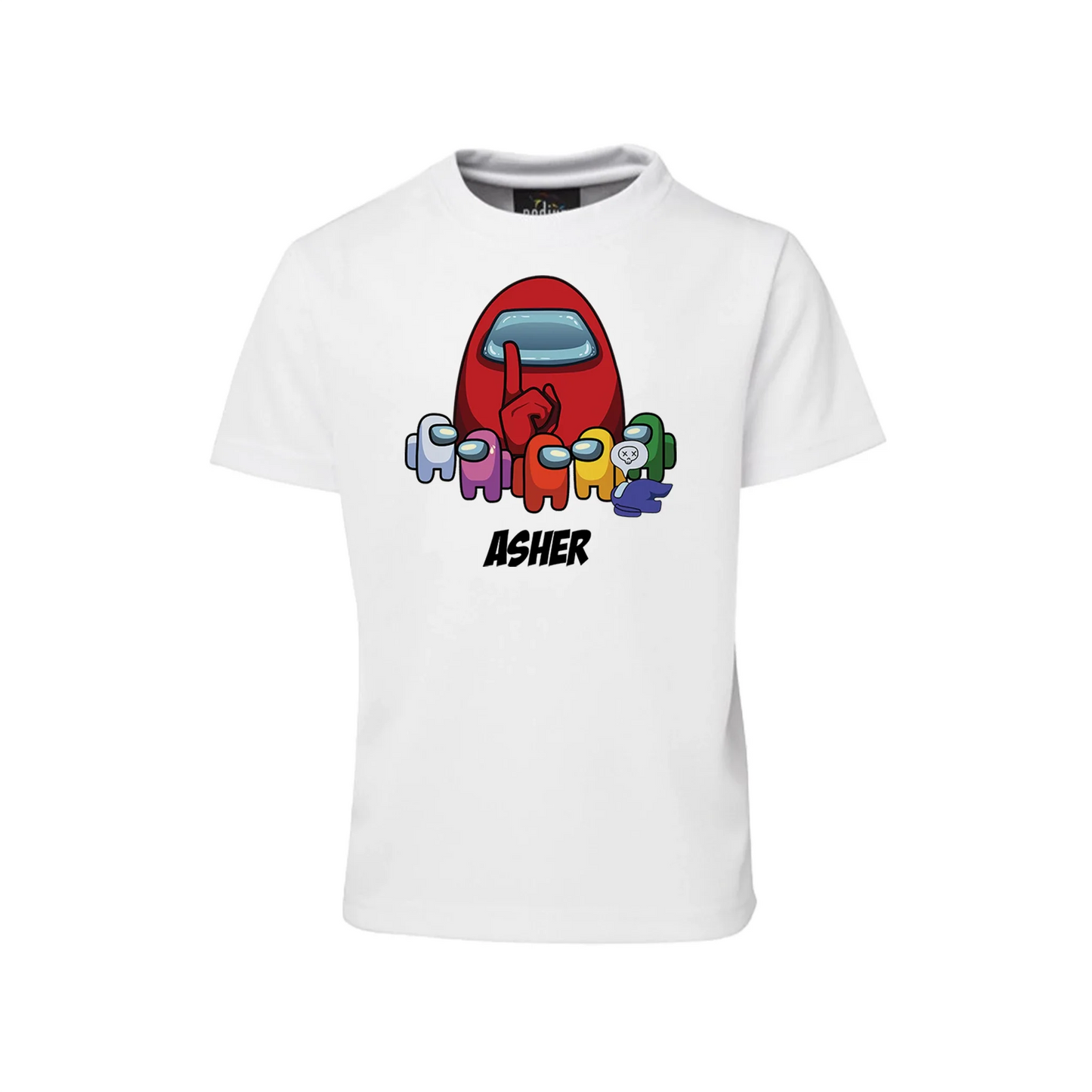 Among Us Sublimation T-Shirt with Custom name and colorful characters