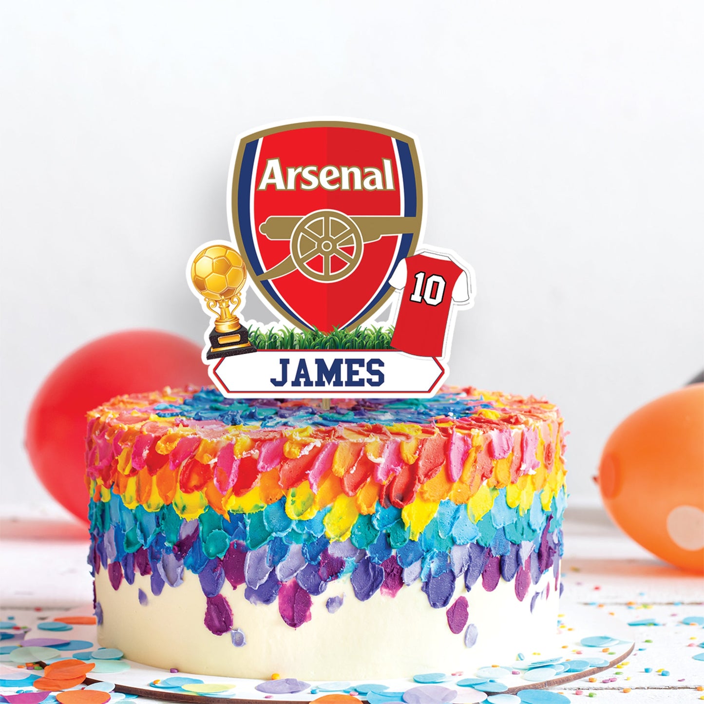 Arsenal FC Birthday Decorations, The Gunners Party Supplies, Arsenal Themed, English Soccer Club Digital Template, Editable Arsenal Image SVG PNG