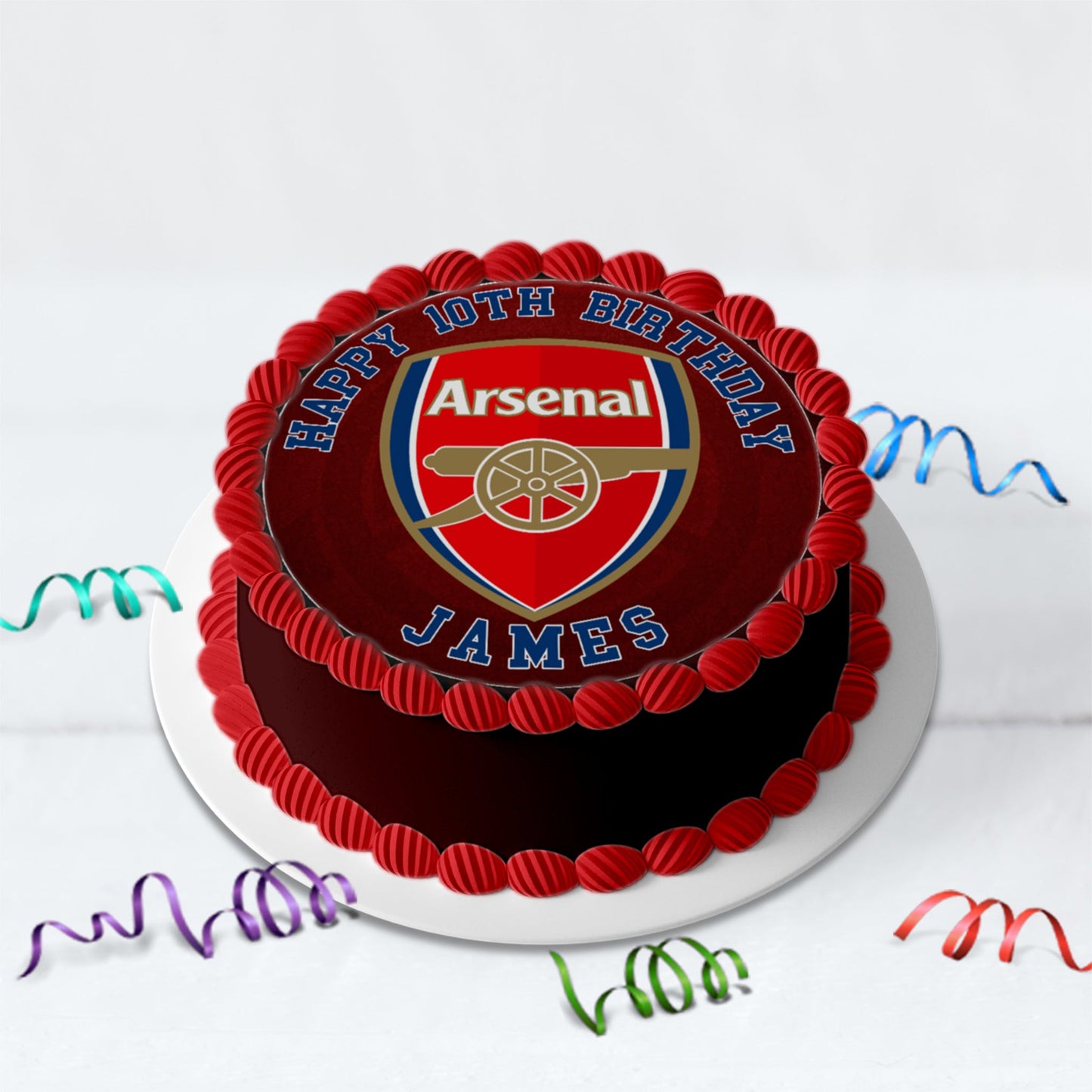 Arsenal FC Birthday Decorations, The Gunners Party Supplies, Arsenal Themed, English Soccer Club Digital Template, Editable Arsenal Image SVG PNG