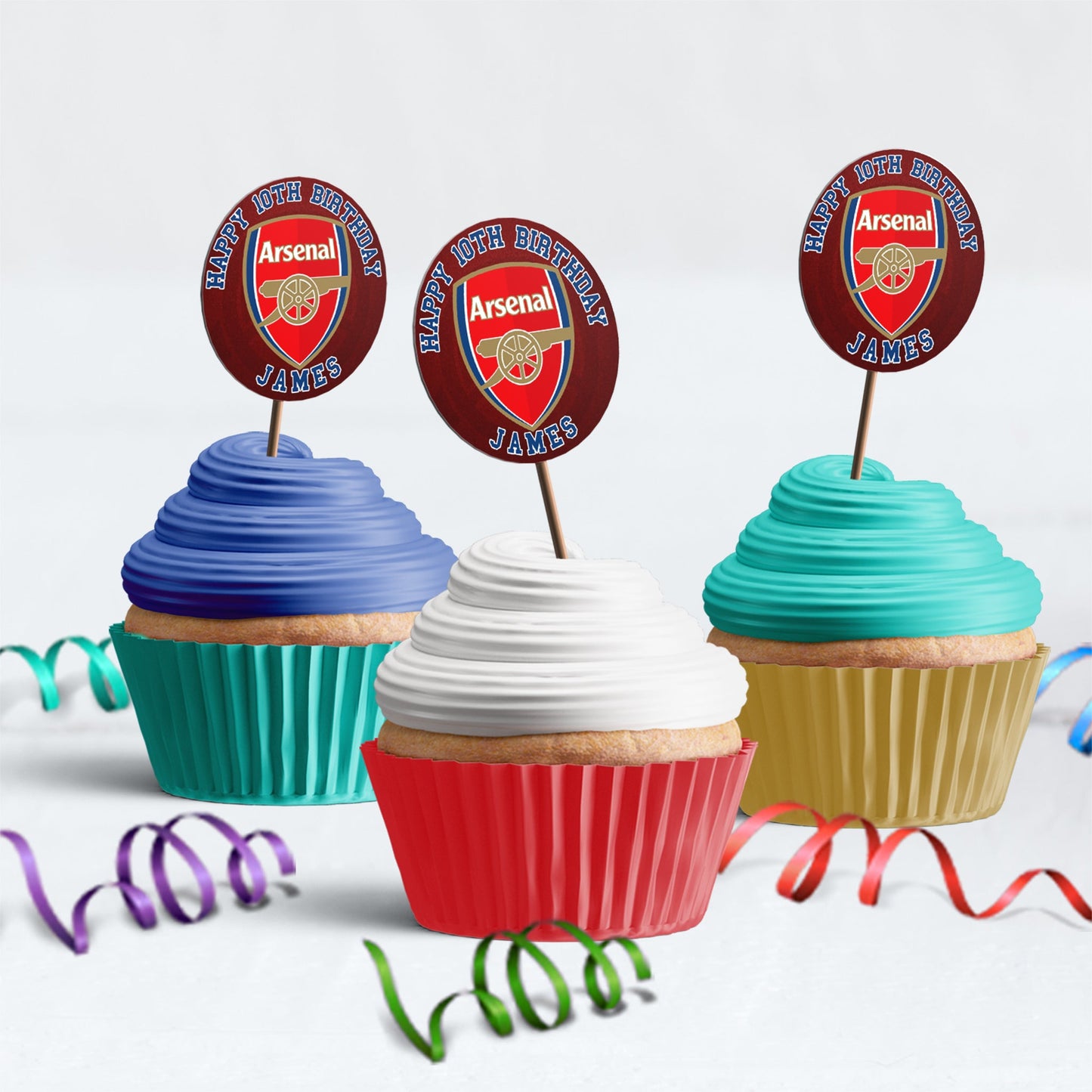 Arsenal FC Birthday Decorations, The Gunners Party Supplies, Arsenal Themed, English Soccer Club Digital Template, Editable Arsenal Image SVG PNG