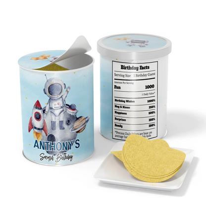 Astronaut Small Pringles Label for themed snack packaging 