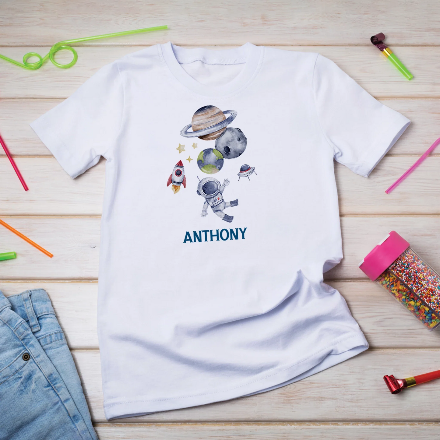 Astronaut Birthday Decorations, Outer Space Party Supplies, Space Themed, Astronaut Digital Template, Editable Astronaut Image SVG PNG