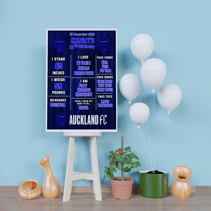 Auckland FC Birthday Decorations, Kiwi Soccer Football Party Supplies, Aucland FC football Themed, All Whites Football Digital Template, Editable Auckland FC Image SVG PNG
