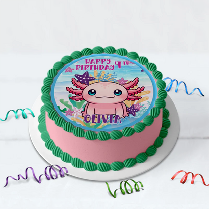 Axolotl Birthday Decorations, Axolotl birthday Party Supplies, Axolotl Themed, Axolotl Digital Template, Editable Axolotl Image SVG PNG