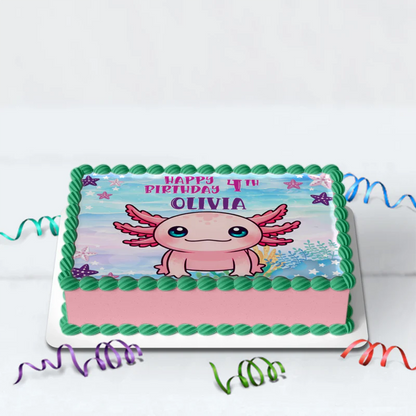 Axolotl Birthday Decorations, Axolotl birthday Party Supplies, Axolotl Themed, Axolotl Digital Template, Editable Axolotl Image SVG PNG