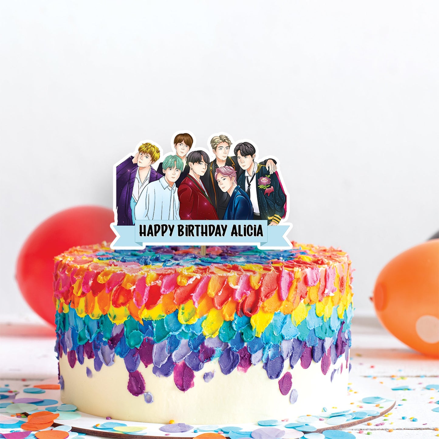 BTS Birthday Decorations, Bangtan Boys Party Supplies, BTS Kpop, Jimin, Suga, Jungkook, BTS - Bangtan Boys SVG