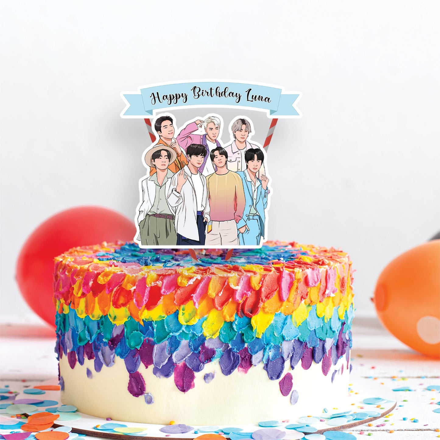 BTS Birthday Decorations, Bangtan Boys Party Supplies, BTS Kpop, Jimin, Suga, Jungkook, BTS - Bangtan Boys SVG